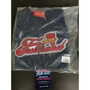 Nelk Boys Full Send Tomahawk Baseball Jersey Navy XL IN HAND